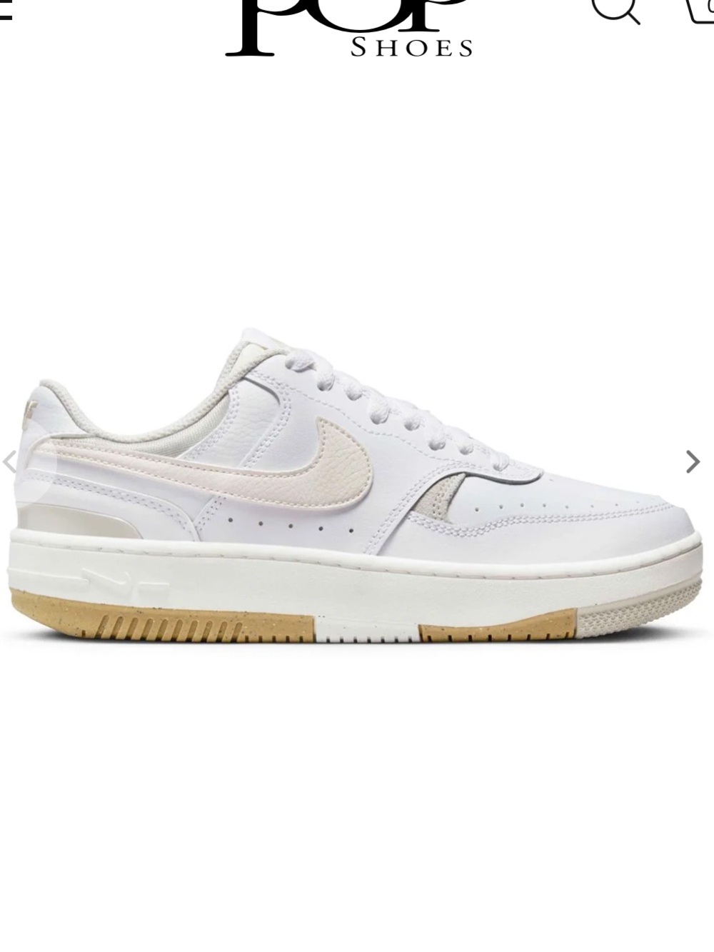 WHITE/BEIGE NIKE AIR FORCE 1 7.5 WOMEN